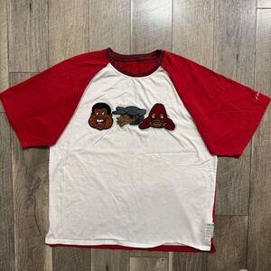 VTG Platinum FUBU Fat Albert Cosby Gang Retro Baseball Tee Shirt Mens 2XL Baggy